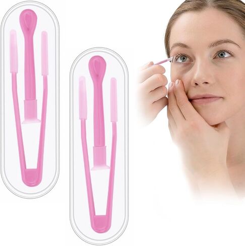 2-Piece Contact Lens Kit with Silicon Insertion Tool, Suction Cup and Storage Case for Easy Lens Handling & Care in Saudi Arabia