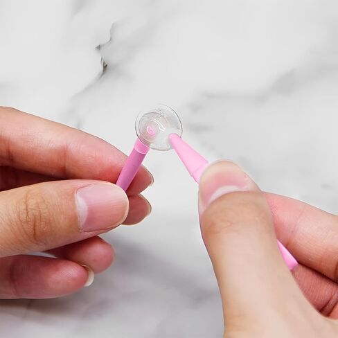 2-Piece Contact Lens Kit with Silicon Insertion Tool, Suction Cup and Storage Case for Easy Lens Handling & Care in Saudi Arabia