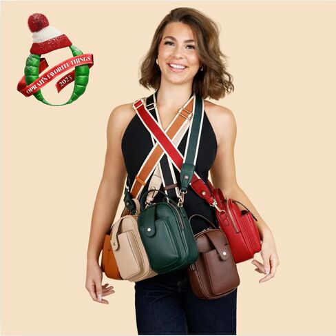 حقيبة كروس مالي+ليلي جيل من الجلد النباتي متعددة الأقسام in Kuwait