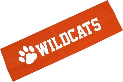 عصابة رأس مطاطية من القطن اللامع من Wildcats Team Mascot من Funny Girl Designs in Kuwait