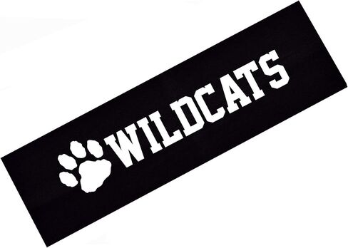 عصابة رأس مطاطية من القطن اللامع من Wildcats Team Mascot من Funny Girl Designs in Kuwait