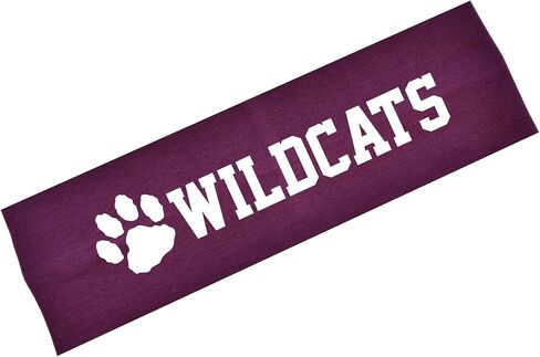 عصابة رأس مطاطية من القطن اللامع من Wildcats Team Mascot من Funny Girl Designs in Kuwait