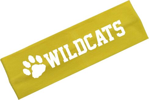 عصابة رأس مطاطية من القطن اللامع من Wildcats Team Mascot من Funny Girl Designs in Kuwait