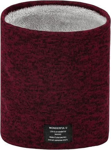 Winter Neck Gaiter Thermal Fleece-Lined Cold-Weather Scarf Wind-Block Face Cover Stretch Lightweight for Men Women in Saudi Arabia