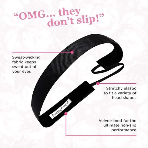 Sweaty Bands Womens Girls Headband - Non-Slip, Velvet-Lined Tie-Dye Hairband - Rainbow Swirl Multi-Colored 1-Inch in Saudi Arabia