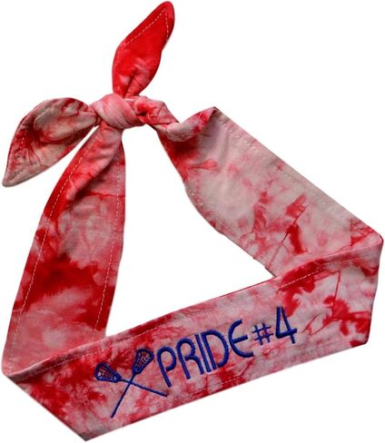 Lacrosse TIE Back Moisture Wicking Headband Personalized with The Embroidered Name of Your Choice Your Custom Colors in Saudi Arabia