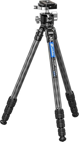 Leofoto Professional Camera Tripod, 45" Compact Carbon Fiber Tripod for DSLR Video Camcorder, 4 Leg Sections, 360° Ball Head, Max Load 6KG/13Lb (LS-224CX+LH-25) in Kuwait