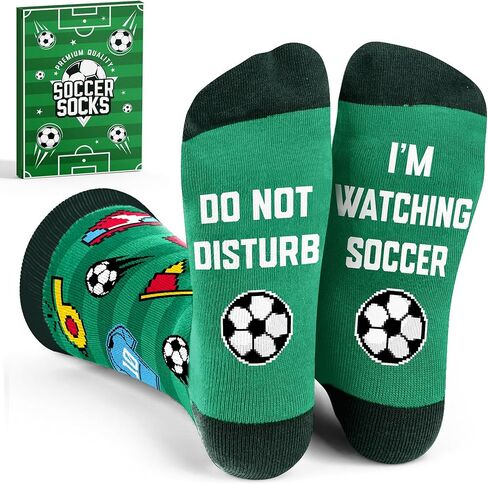 Silly Soccer Socks for Kids - Crazy Socks for Boys - Funny Christmas Gifts, Stocking Stuffers for Teen Boys 8-12 in Saudi Arabia