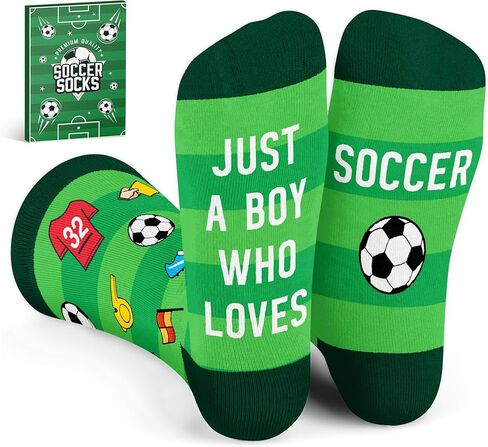 Silly Soccer Socks for Kids - Crazy Socks for Boys - Funny Christmas Gifts, Stocking Stuffers for Teen Boys 8-12 in Saudi Arabia