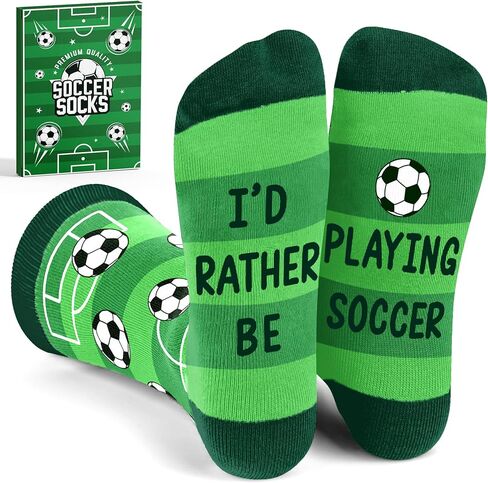 Silly Soccer Socks for Kids - Crazy Socks for Boys - Funny Christmas Gifts, Stocking Stuffers for Teen Boys 8-12 in Saudi Arabia