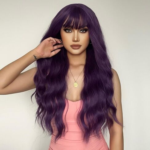 MAGQOO Purple Braid Wig Kids Girls Light Purple Wig Long Braids Wigs Hair Cosplay Costume Party Wigs in Saudi Arabia
