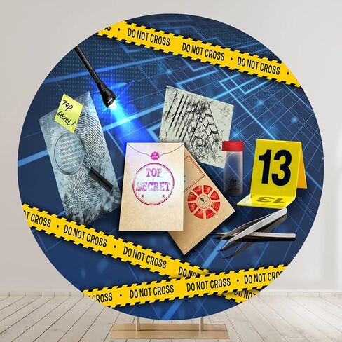 Detective Backdrop, 5x3ft Top Secret Agent Spy Evidence Bag Mystery Suspect Investigation Photography Background Photo Booth Studio Props BJOKPR0351 in Saudi Arabia