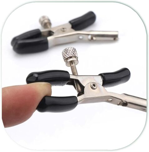 Non-Piercing Nipple Clips for Adult Play ， Nipple Clamps Sensory Toys Woman Adjustable Pressure Metal Body Jewelry Non Piercing (Pair) in Kuwait
