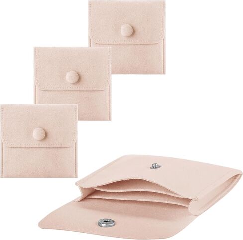 3pcs Small Jewelry Bags Button Jewelry Pouches Jewelry Organizer Cases Jewerly Rolls Small Bags for Jewelry Gift Bags Little Bags for Jewelry Travel Jewelry Pouch, 3"x3", Blue in Saudi Arabia