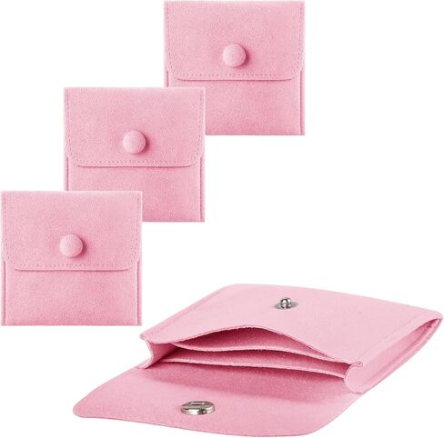 3pcs Small Jewelry Bags Button Jewelry Pouches Jewelry Organizer Cases Jewerly Rolls Small Bags for Jewelry Gift Bags Little Bags for Jewelry Travel Jewelry Pouch, 3"x3", Blue in Saudi Arabia