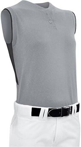 CHAMPRO Girls Sleeveless Fastpitch Jersey Gray | Black MD in Saudi Arabia