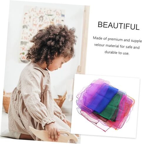 VICASKY 12 قطعة من أوشحة الرقص ذات الألوان المتدرجة أوشحة شعوذة ناعمة لأداء مرحلة الدعائم للأولاد حزمة هدايا لون عشوائي in Kuwait