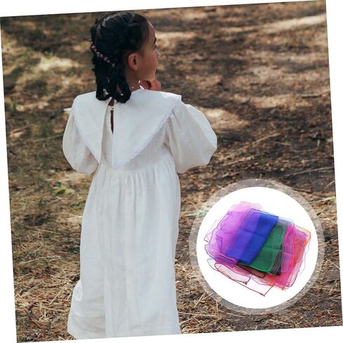 VICASKY 12 قطعة من أوشحة الرقص ذات الألوان المتدرجة أوشحة شعوذة ناعمة لأداء مرحلة الدعائم للأولاد حزمة هدايا لون عشوائي in Kuwait