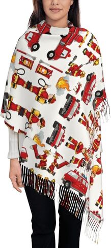 Little Boys And Girls In Firefighters Imitation Cashmere Long Velvet Fringe Scarf (Vertical Style) in Saudi Arabia