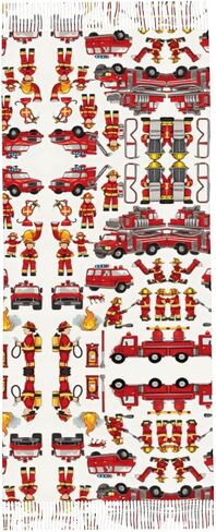 Little Boys And Girls In Firefighters Imitation Cashmere Long Velvet Fringe Scarf (Vertical Style) in Saudi Arabia