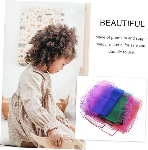 DECHOUS 12PCS Gradient Dance Scarves for Soft Gauze Juggling Scarves Random Colors Stage Performance Props Boys Random Color in Saudi Arabia