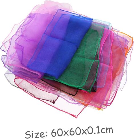 BESPORTBLE 12PCS Gradient Color Dance Scarves for Juggling Scarves Soft Skin Friendly Gauze Stage Performance Props Gift Random Color in Saudi Arabia