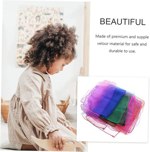 BESPORTBLE 12PCS Gradient Color Dance Scarves Juggling Gauze Scarves for Performance and Decoration Soft Skin Friendly Fabric Suitable for Kindergarten and Dance Groups Random Color in Saudi Arabia