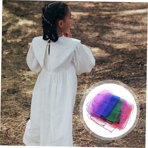 BESPORTBLE 12PCS Gradient Color Dance Scarves Juggling Gauze Scarves for Performance and Decoration Soft Skin Friendly Fabric Suitable for Kindergarten and Dance Groups Random Color in Saudi Arabia