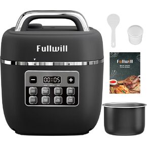 Fullwill Electric Pressure Cooker 6QT Dual Pots, 12 in 1 MultiFunction Cooker with 304 Stainless Steel & Ceramic Pots, Pressure Cook, Soup, Porridge, Yogurt, Meat Stew, Rice, Poultry, Beans and More in Kuwait