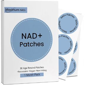 لصقات NAD+ للنساء والرجال المحتوية على النيكوتيناميد والريسفيراترول - 30 رقعة، تركيبة ممتازة ممتدة المفعول لمدة 8 ساعات، نباتية in Kuwait