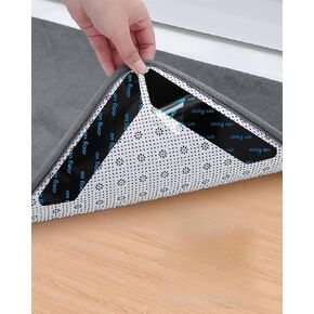 32 PCS Reusable Washable Grippers for Rugs, Highly adhesive and thin，Removable Rug Tape,Double Sided Non-Slip Rug Pads for Hardwood Floors and Carpet Corners,Keep Area Rugs Corners from Curling . in Saudi Arabia