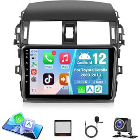 Leadfan Car Stereo Radio for Toyota Corolla 2009 2010 2011 2012 2013 Wireless CarPlay Android Auto, 9" IPS Touch Screen Car Audio Receiver with WiFi GPS Navigation FM Bluetooth Backup Camera SWC in Kuwait