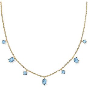 Kendra Scott Womens Cailin Delicate Strand Necklace Gold Blue Violet Crystal One Size, in Saudi Arabia