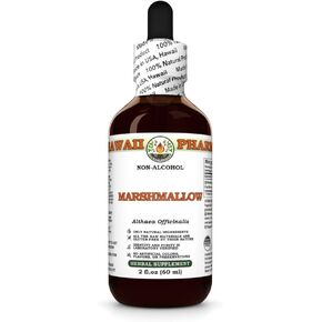 Marshmallow (Althaea Officinalis) Dry Root Glycerite, Made in Hawaii, Organic Raw Materials, All Natural, Vegan, Lab Tested Alcohol-Free Liquid Extract - 2 fl.oz in Saudi Arabia