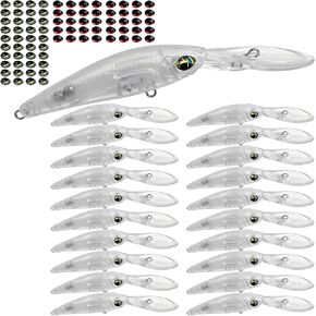 Topwater Fishing Lure Blanks Unpainted Fishing Lures Making Kit, 20/10 PCS Crankbaits Whopper Swimbait Lure Making Supplies, DIY Make Your Own Fishing Lures Kit for Bass Trout Saltwater in Kuwait