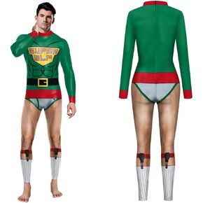 Women's Ugly Christmas Jumpsuit Romper Zipper Long Sleeve Bodysuit Outfit Realistic Novelty Costume Onesies in Saudi Arabia