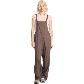 سروال Volcom النسائي Lived in Pant Romper - مقاس فضفاض بشكل عام مع أشرطة قابلة للتعديل وجيوب أمامية وخلفية in Kuwait