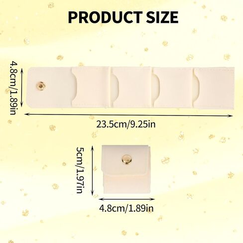 3pcs Mini Travel Jewelry Bags, Portable & Foldable Small Jewelry Pouch Roll Bag Box Holder with Buckle Women Earring Ring Necklace Organizer Accessories in Saudi Arabia