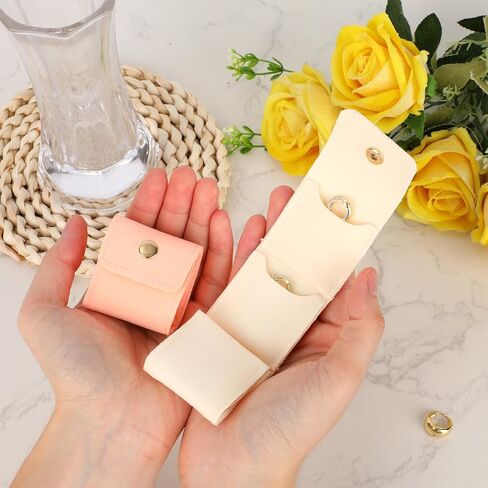 3pcs Mini Travel Jewelry Bags, Portable & Foldable Small Jewelry Pouch Roll Bag Box Holder with Buckle Women Earring Ring Necklace Organizer Accessories in Saudi Arabia
