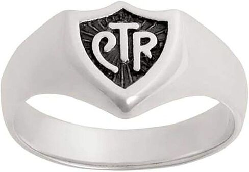 J68a Size 8-12 Large Zinc Alloy Ring Mormon One Moment In Time LDS CTR in Saudi Arabia