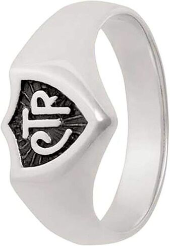 J68a Size 8-12 Large Zinc Alloy Ring Mormon One Moment In Time LDS CTR in Saudi Arabia