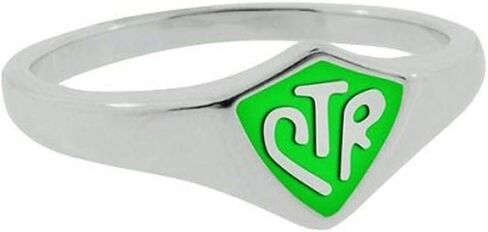 One Moment In Time Q001G Size 4-9 Stainless Steel Green Ring Mormon LDS CTR in Saudi Arabia