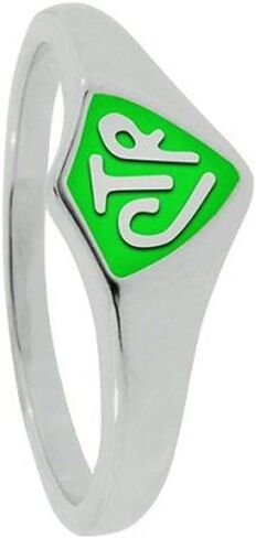 One Moment In Time Q001G Size 4-9 Stainless Steel Green Ring Mormon LDS CTR in Saudi Arabia