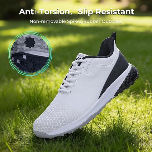 أحذية جولف رجالي احترافية للاستخدام في الهواء الطلق مقاومة للماء أحذية جولف Spikeless للرجال مقاس 7-12 أمريكي in Kuwait