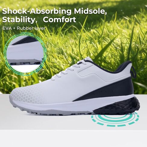 أحذية جولف رجالي احترافية للاستخدام في الهواء الطلق مقاومة للماء أحذية جولف Spikeless للرجال مقاس 7-12 أمريكي in Kuwait