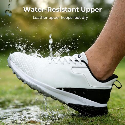 أحذية جولف رجالي احترافية للاستخدام في الهواء الطلق مقاومة للماء أحذية جولف Spikeless للرجال مقاس 7-12 أمريكي in Kuwait
