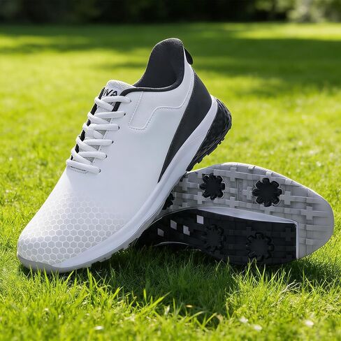 أحذية جولف رجالي احترافية للاستخدام في الهواء الطلق مقاومة للماء أحذية جولف Spikeless للرجال مقاس 7-12 أمريكي in Kuwait
