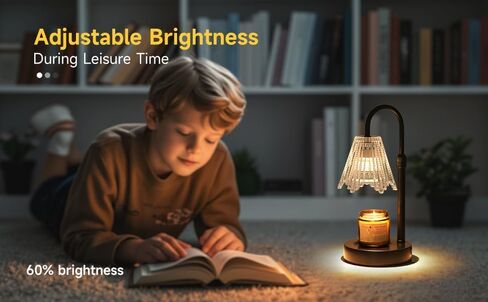 مصباح تسخين الشموع القديم - سخان شمع للعلاج العطري بمؤقت ذكي للتعتيم، مصباح إذابة الشمع آمن وموفر للطاقة، مناسب لمختلف الشموع المعلبة، هدية تزيين المنزل الدافئة in Kuwait