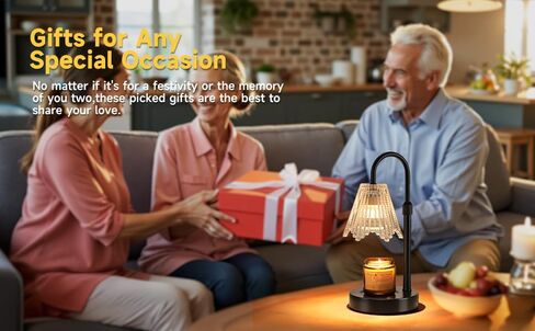 مصباح تسخين الشموع القديم - سخان شمع للعلاج العطري بمؤقت ذكي للتعتيم، مصباح إذابة الشمع آمن وموفر للطاقة، مناسب لمختلف الشموع المعلبة، هدية تزيين المنزل الدافئة in Kuwait