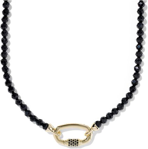 Kendra Scott, Women's, Emery Beaded Strand Necklace, Gold Black Agate, One Size in Saudi Arabia